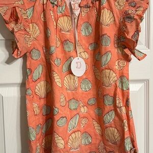 Victoria Dunn XS seashell blouse top